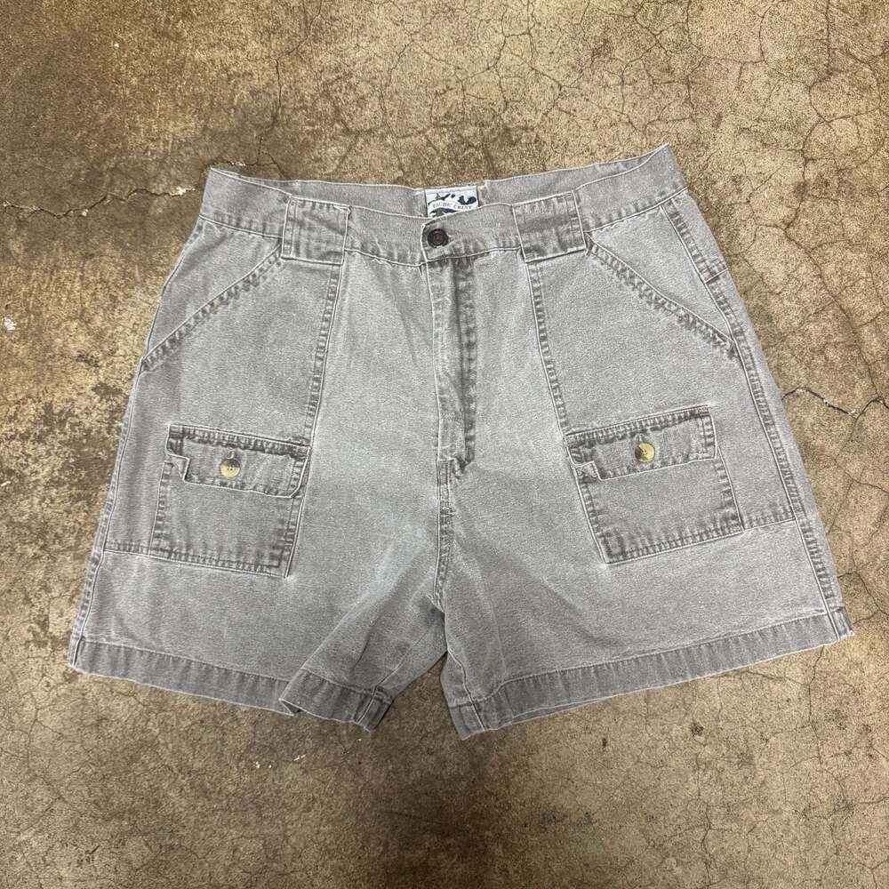 Vintage Pacific Crest Canvas Cargo Hiking Shorts Size 13/14 Grey